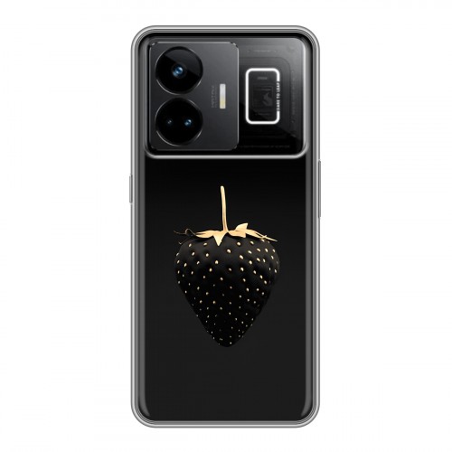 Дизайнерский силиконовый чехол для Realme GT3 Черная клубника