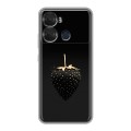 Дизайнерский силиконовый чехол для Itel P40 Черная клубника
