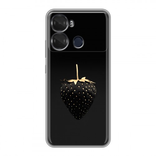Дизайнерский силиконовый чехол для Itel P40 Черная клубника
