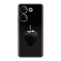 Дизайнерский силиконовый чехол для Tecno Camon 20 Черная клубника