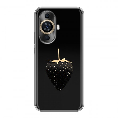 Дизайнерский силиконовый чехол для Huawei Nova 11 Черная клубника
