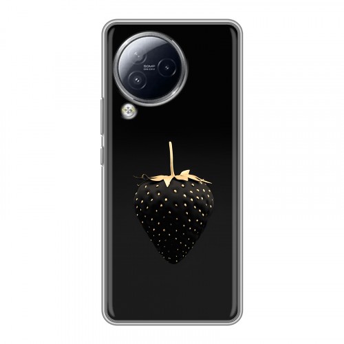 Дизайнерский силиконовый чехол для Xiaomi Civi 3 Черная клубника