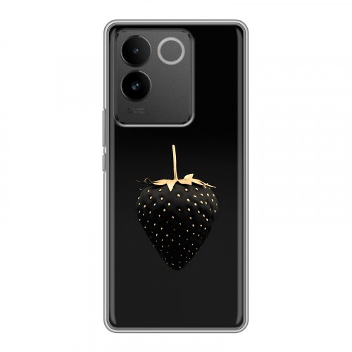 Дизайнерский силиконовый чехол для Vivo S17e Черная клубника