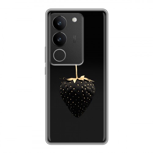 Дизайнерский силиконовый чехол для Vivo S17 Черная клубника