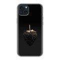 Дизайнерский силиконовый чехол для Iphone 15 Plus Черная клубника