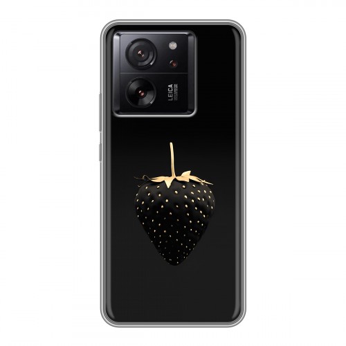 Дизайнерский силиконовый чехол для Xiaomi 13T Черная клубника