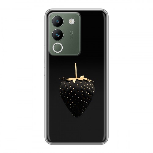 Дизайнерский силиконовый чехол для Vivo V29e Черная клубника