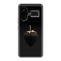Дизайнерский силиконовый чехол для Realme GT5 Черная клубника