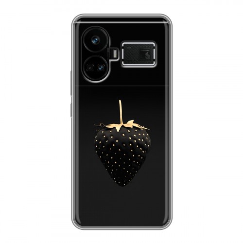 Дизайнерский силиконовый чехол для Realme GT5 Черная клубника