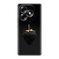 Дизайнерский силиконовый чехол для Itel S23 Plus Черная клубника