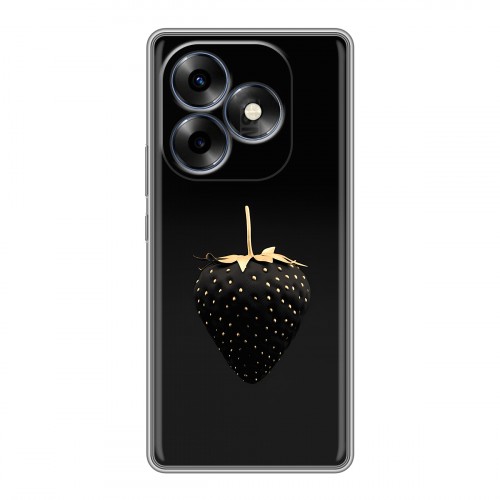 Дизайнерский силиконовый чехол для Itel S23 Plus Черная клубника