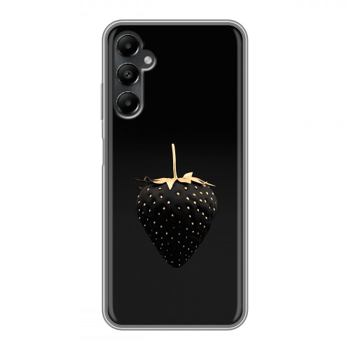 Дизайнерский силиконовый чехол для Samsung Galaxy A05s Черная клубника