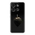 Дизайнерский силиконовый чехол для Itel A60s Черная клубника