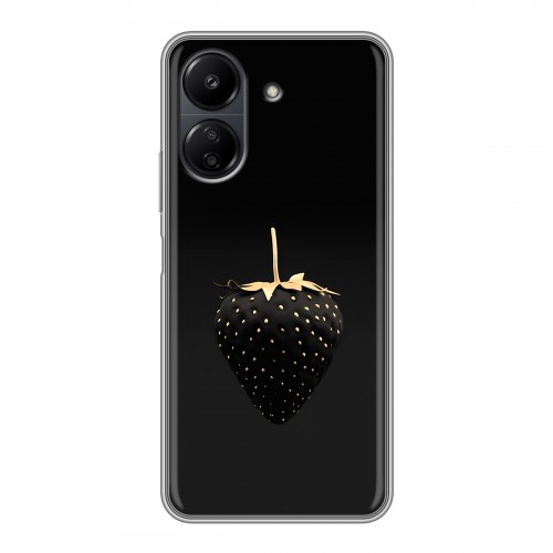 Дизайнерский силиконовый чехол для Xiaomi Poco C65 Черная клубника