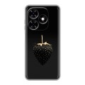 Дизайнерский силиконовый чехол для Tecno Spark Go 2024 Черная клубника