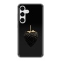 Дизайнерский силиконовый чехол для Samsung Galaxy S24 Черная клубника