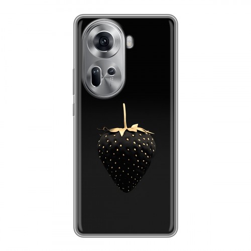 Дизайнерский силиконовый чехол для OPPO Reno 11 Черная клубника