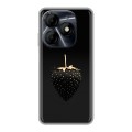 Дизайнерский силиконовый чехол для Itel P55 4G Черная клубника