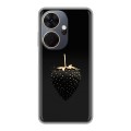 Дизайнерский силиконовый чехол для Itel P55 Plus Черная клубника