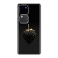 Дизайнерский силиконовый чехол для Vivo V30 Pro Черная клубника