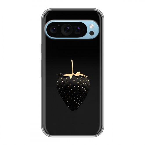 Дизайнерский силиконовый чехол для Google Pixel 9 Черная клубника