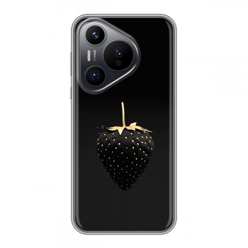 Дизайнерский силиконовый чехол для Huawei Pura 70 Черная клубника