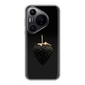 Дизайнерский силиконовый чехол для Huawei Pura 70 Pro Черная клубника