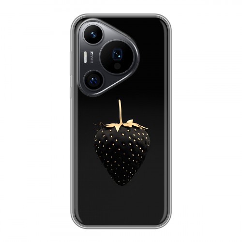 Дизайнерский силиконовый чехол для Huawei Pura 70 Pro Черная клубника