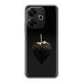 Дизайнерский силиконовый чехол для RedMi 13 4G Черная клубника