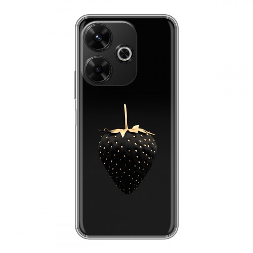 Дизайнерский силиконовый чехол для RedMi 13 4G Черная клубника