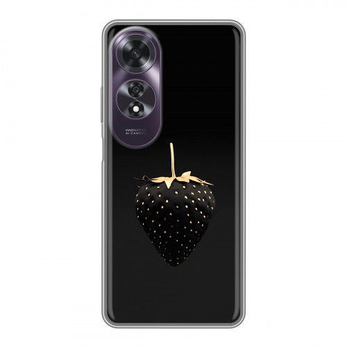 Дизайнерский силиконовый чехол для OPPO A60 Черная клубника