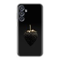 Дизайнерский силиконовый чехол для Samsung Galaxy M35 Черная клубника