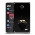 Дизайнерский пластиковый чехол для Nokia X Черная клубника