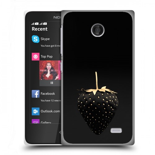 Дизайнерский пластиковый чехол для Nokia X Черная клубника