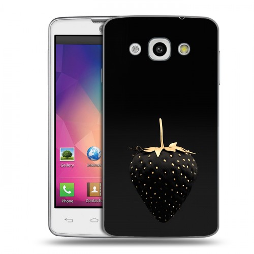 Дизайнерский пластиковый чехол для LG L60 Черная клубника