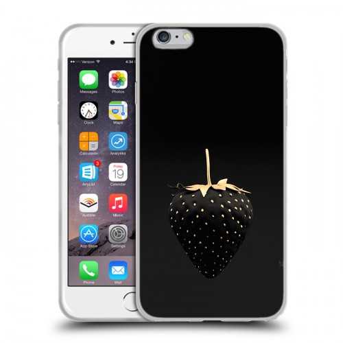 Дизайнерский силиконовый чехол для Iphone 6 Plus/6s Plus Черная клубника