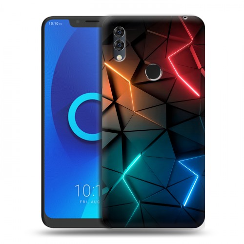 Дизайнерский силиконовый чехол для Alcatel 5V Абстракция неон
