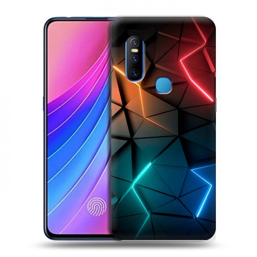 Дизайнерский пластиковый чехол для Vivo V15 Абстракция неон