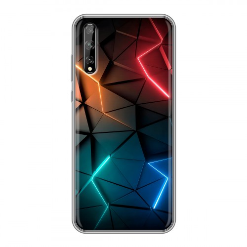 Дизайнерский силиконовый чехол для Huawei Y8p Абстракция неон