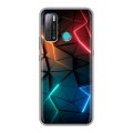 Дизайнерский силиконовый с усиленными углами чехол для Tecno Pouvoir 4 Абстракция неон