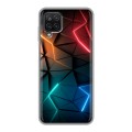 Дизайнерский силиконовый с усиленными углами чехол для Samsung Galaxy A12 Абстракция неон