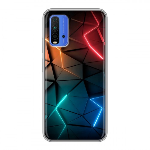 Дизайнерский силиконовый чехол для Xiaomi RedMi 9T Абстракция неон