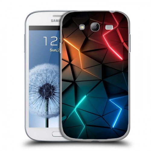 Дизайнерский пластиковый чехол для Samsung Galaxy Grand Абстракция неон