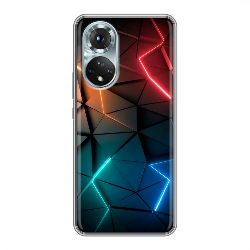 Дизайнерский силиконовый чехол для Huawei Honor 50 Абстракция неон