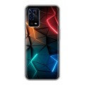 Дизайнерский силиконовый с усиленными углами чехол для OPPO A55 Абстракция неон