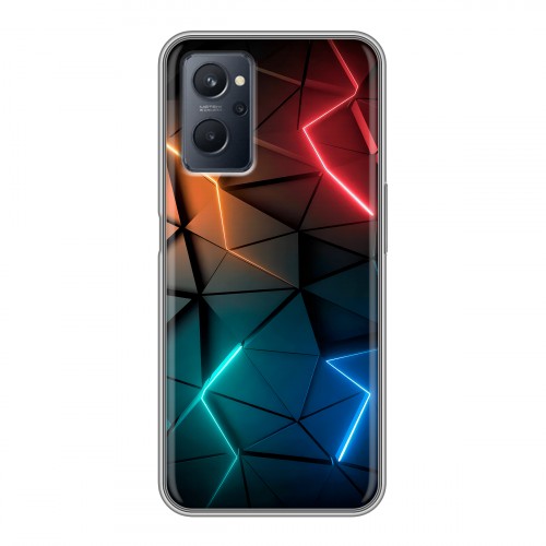 Дизайнерский силиконовый чехол для Realme 9i Абстракция неон