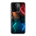 Дизайнерский силиконовый с усиленными углами чехол для Tecno Spark Go 2022 Абстракция неон