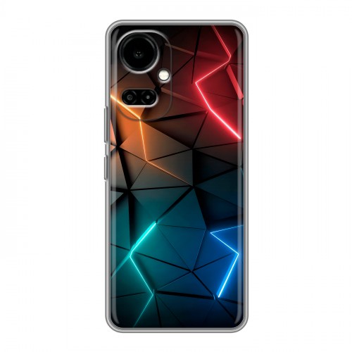 Дизайнерский силиконовый чехол для Tecno Camon 19 Абстракция неон