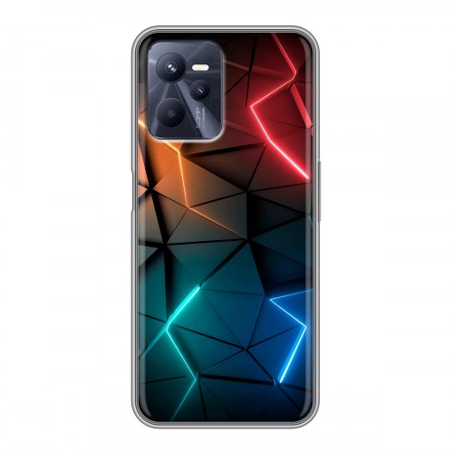 Дизайнерский силиконовый чехол для Realme C35 Абстракция неон