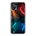 Дизайнерский силиконовый чехол для Realme C31 Абстракция неон